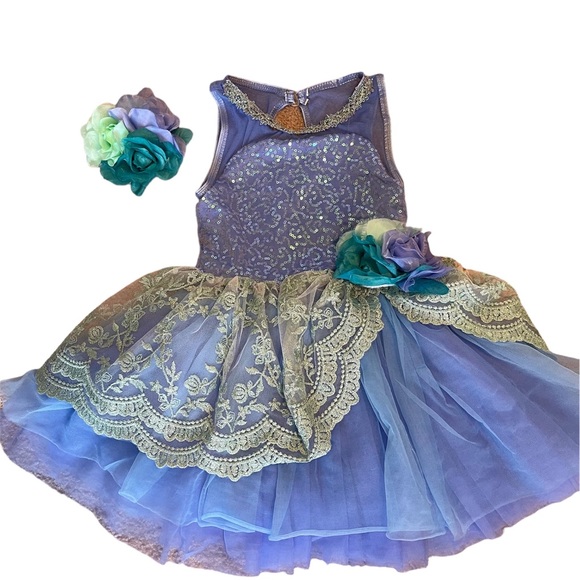 Weissman Other - Girls Weissman Dancewear layered Ballet Costume Size XSC blue EUC